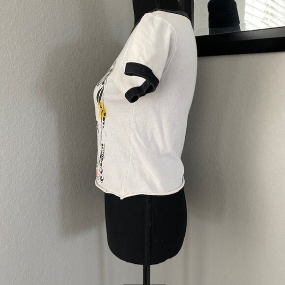 BOB MARLEY One Love Cutoff cropped Ringer Tee T Shirt XS - Picture 6 of 11